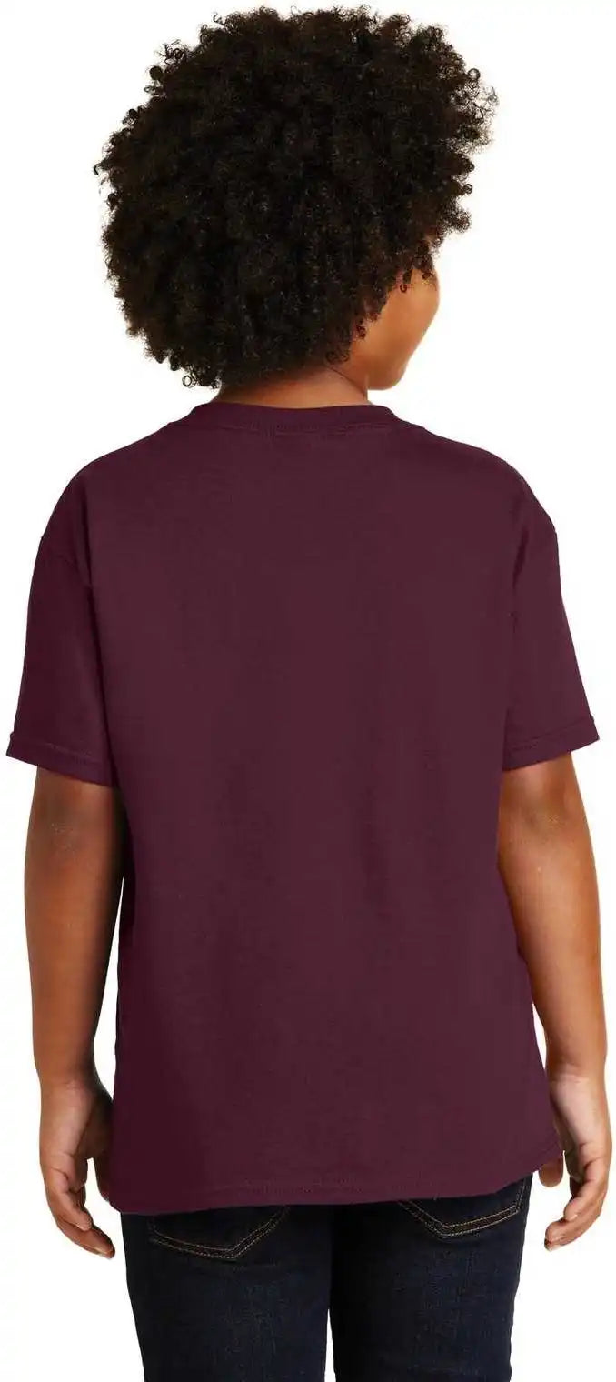 Gildan 5000b Youth Heavy Cotton 100% t Shirt Maroon