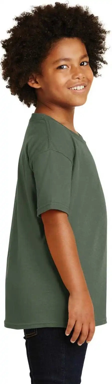Gildan 5000b Youth Heavy Cotton 100% t Shirt Military Green