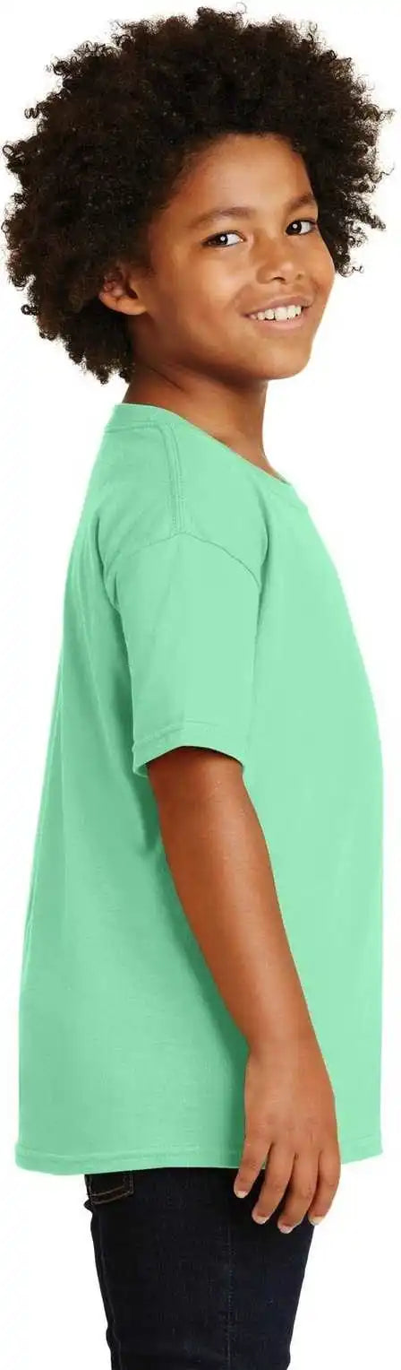 Gildan 5000b Youth Heavy Cotton 100% t Shirt Mint Green