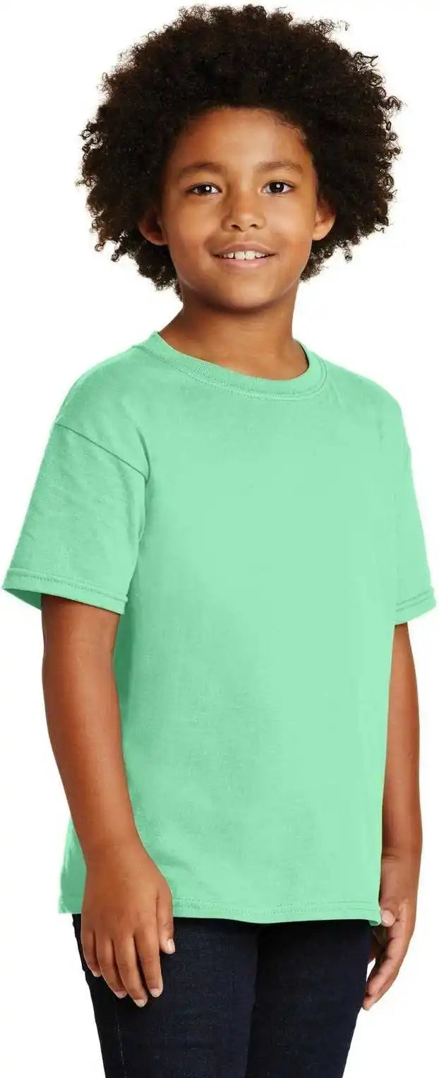 Gildan 5000b Youth Heavy Cotton 100% t Shirt Mint Green
