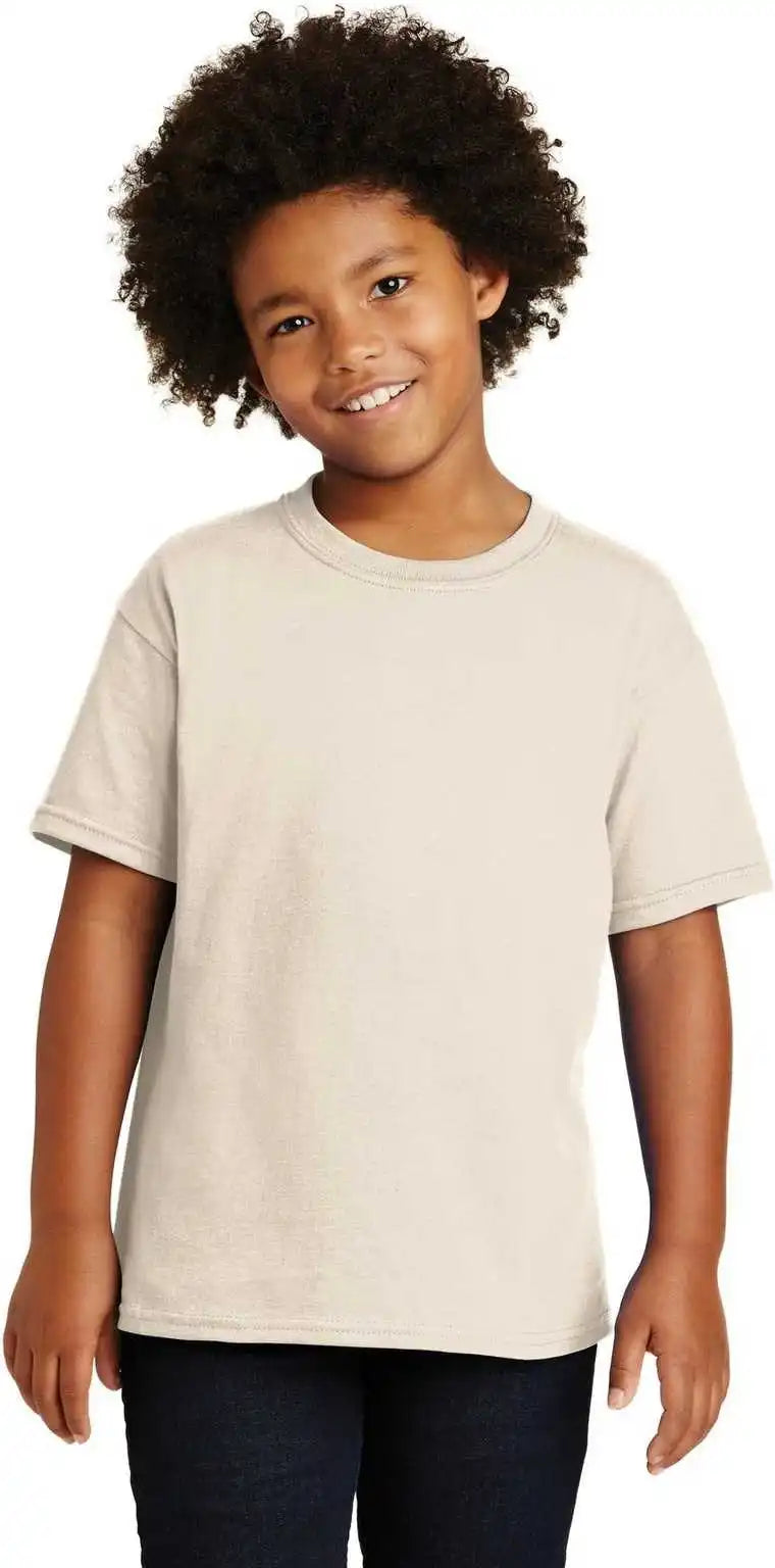 Gildan 5000b Youth Heavy Cotton 100% t Shirt Natural