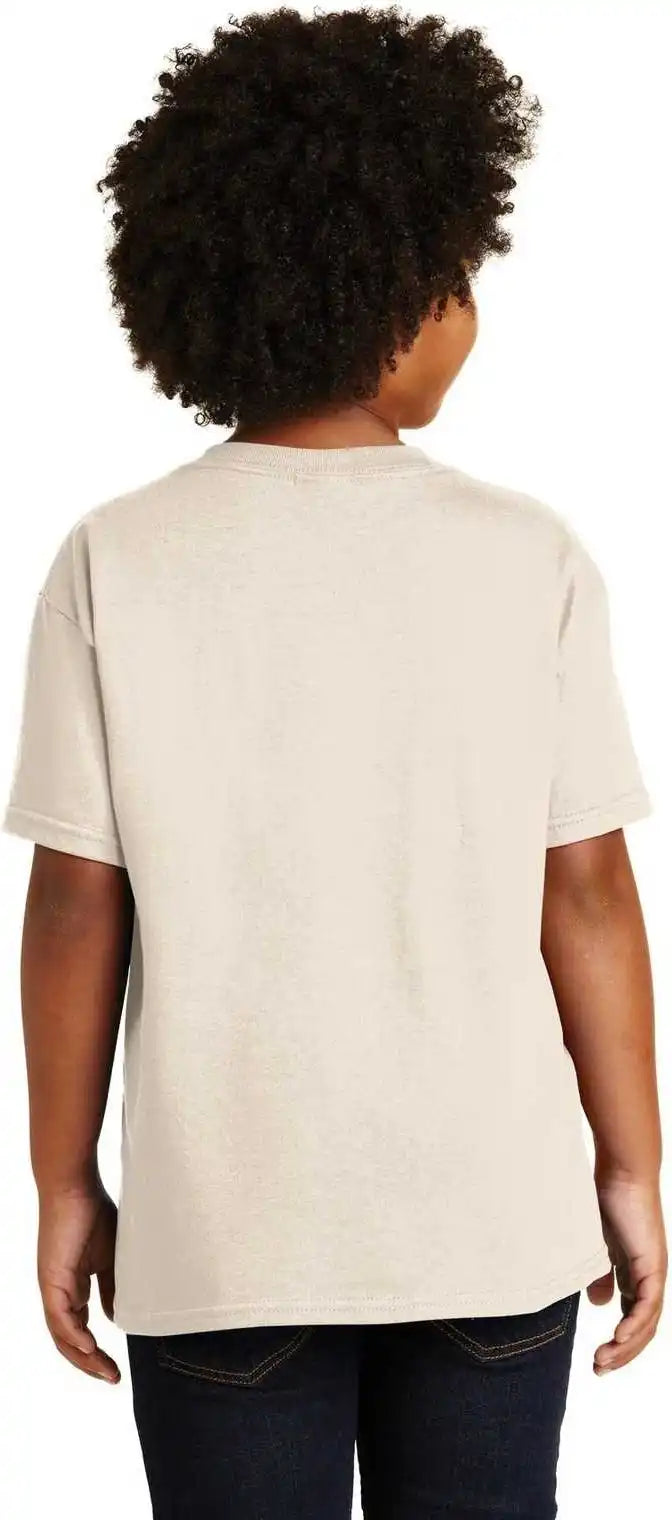 Gildan 5000b Youth Heavy Cotton 100% t Shirt Natural