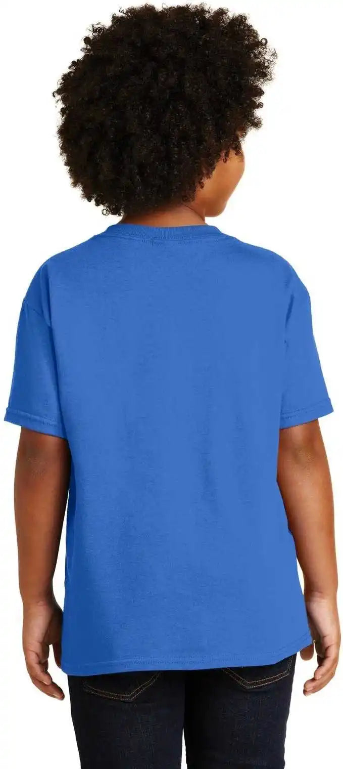Gildan 5000b Youth Heavy Cotton 100% t Shirt Neon Blue