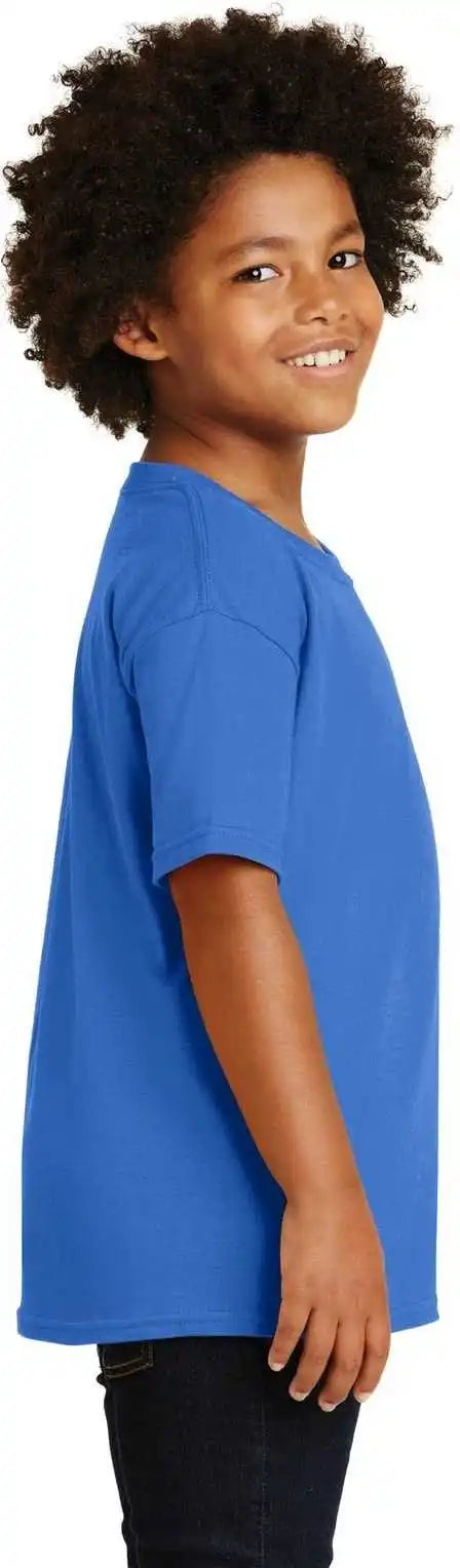 Gildan 5000b Youth Heavy Cotton 100% t Shirt Neon Blue