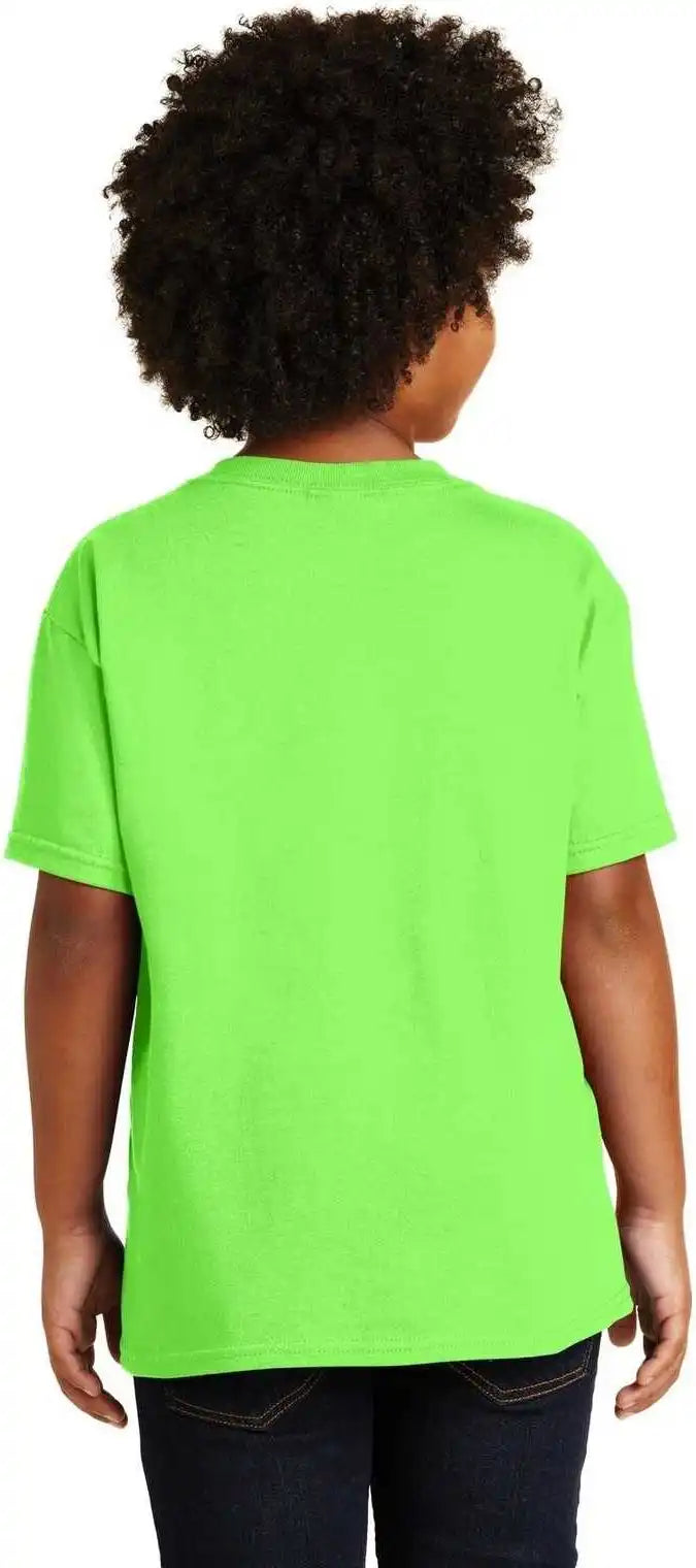 Gildan 5000b Youth Heavy Cotton 100% t Shirt Neon Green
