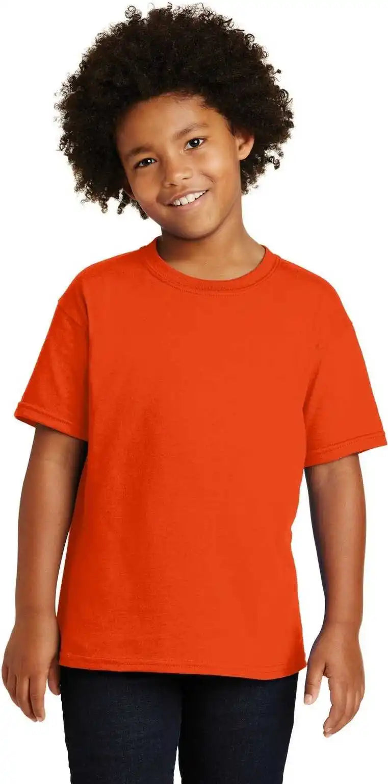 Gildan 5000b Youth Heavy Cotton 100% t Shirt Orange
