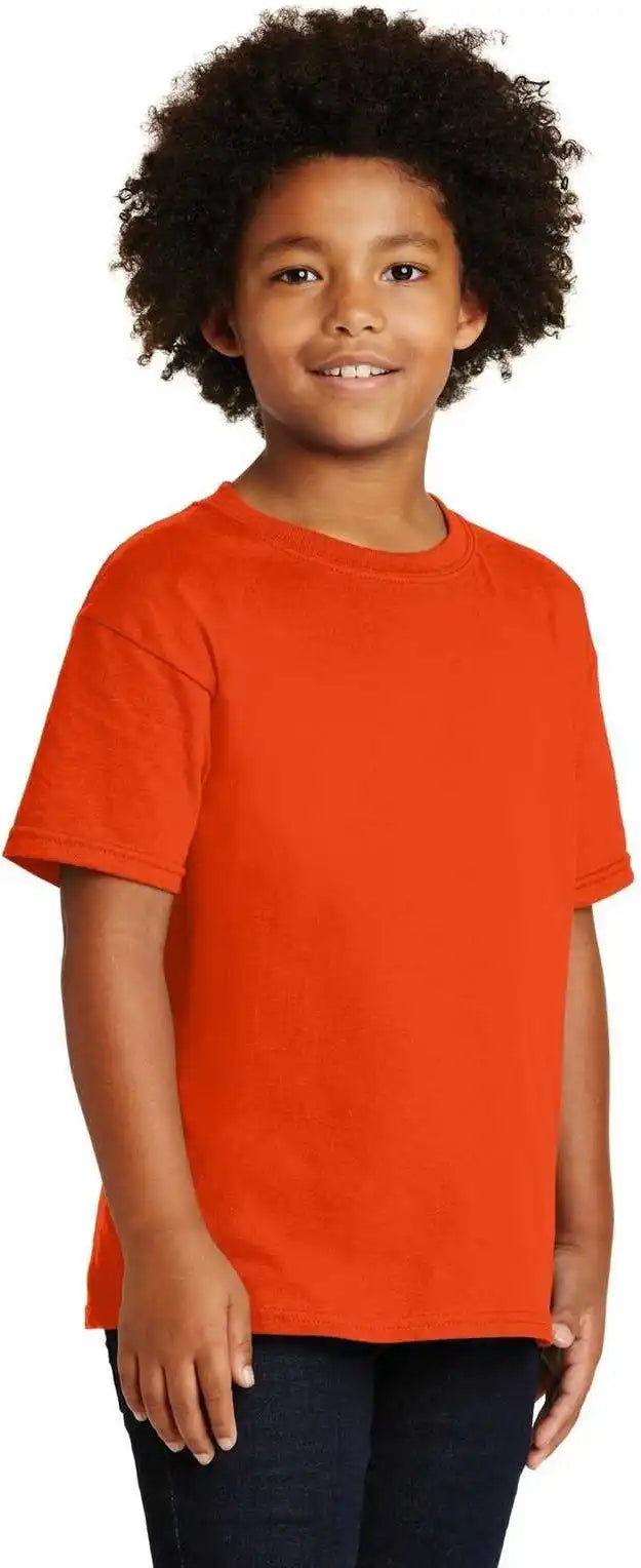Gildan 5000b Youth Heavy Cotton 100% t Shirt Orange