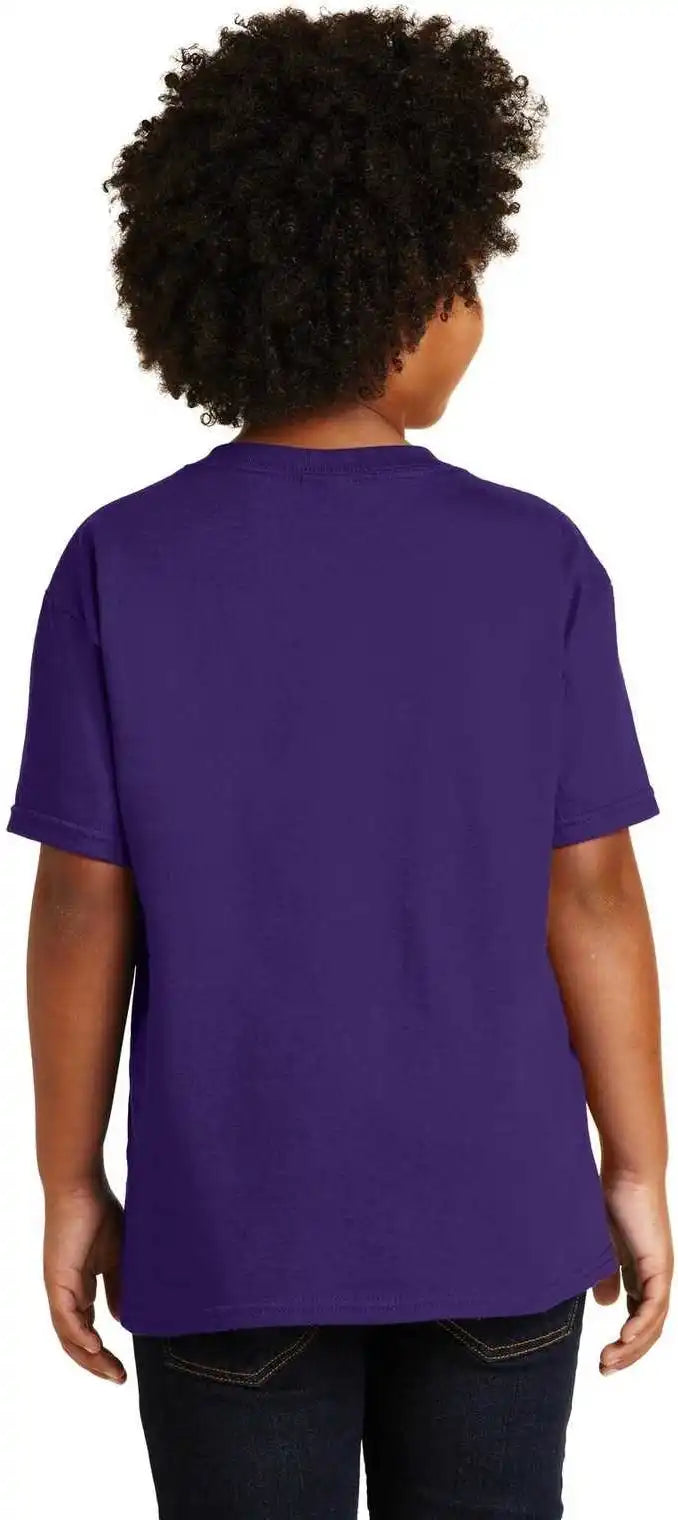 Gildan 5000b Youth Heavy Cotton 100% t Shirt Purple