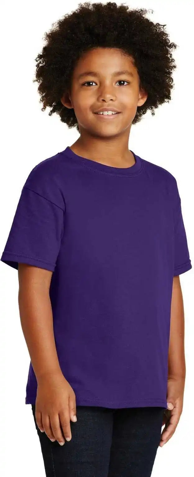 Gildan 5000b Youth Heavy Cotton 100% t Shirt Purple