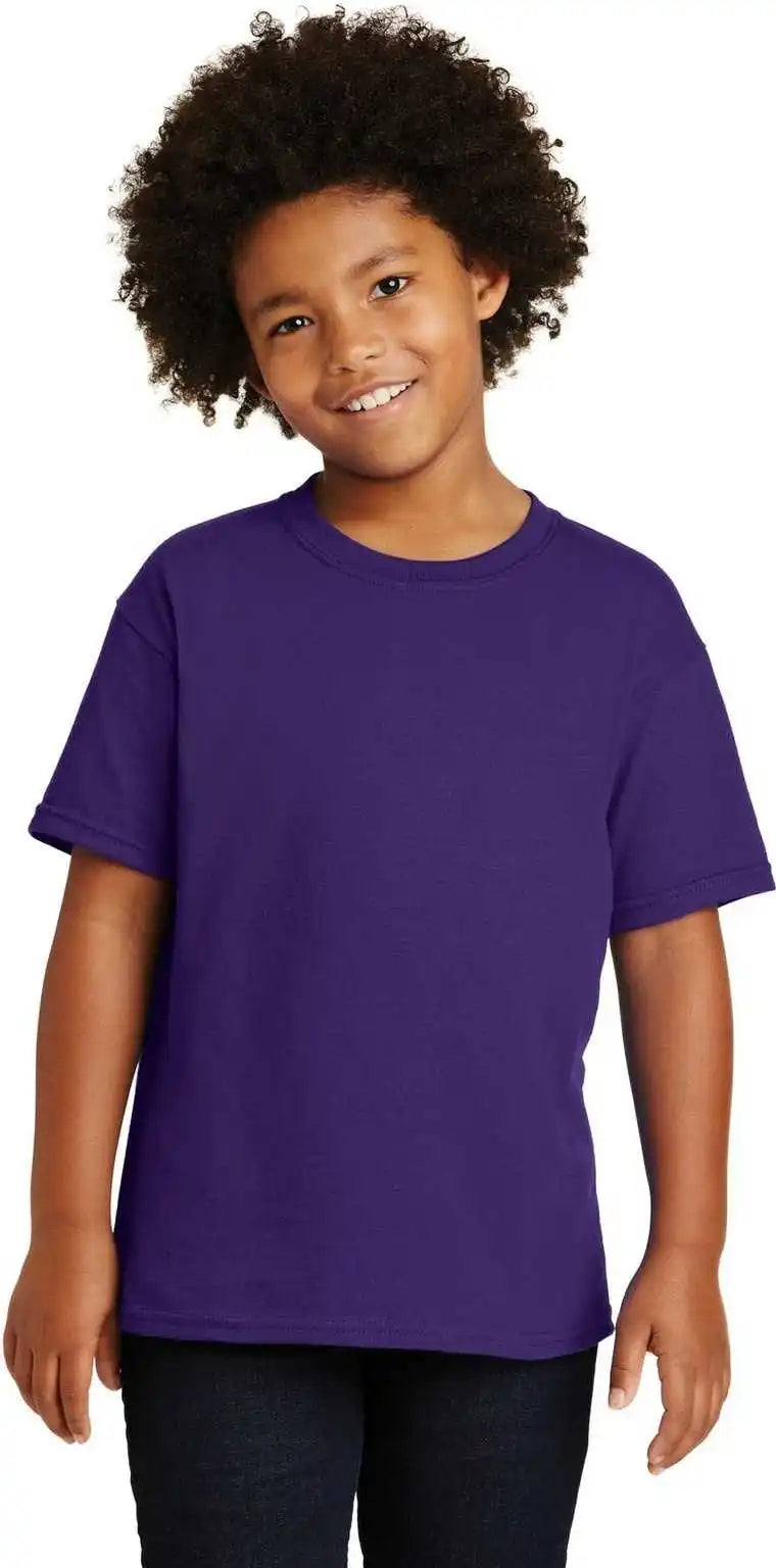 Gildan 5000b Youth Heavy Cotton 100% t Shirt Purple