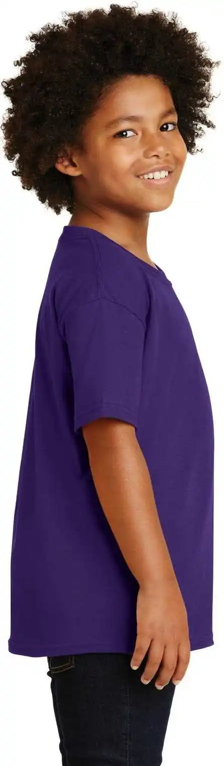 Gildan 5000b Youth Heavy Cotton 100% t Shirt Purple