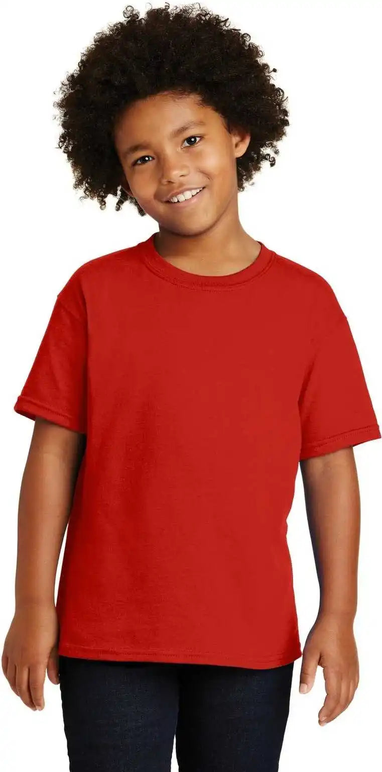 Gildan 5000b Youth Heavy Cotton 100% T-shirt - Red