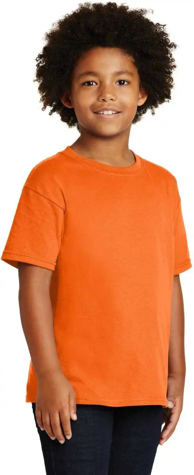 Gildan 5000b Youth Heavy Cotton 100% t Shirt S. Orange