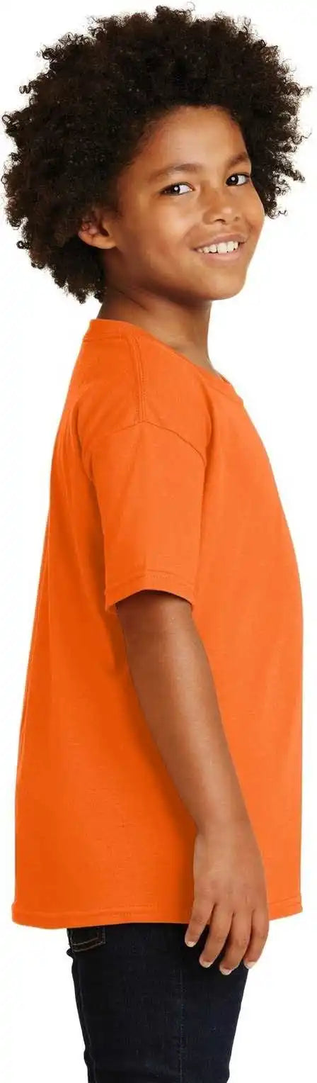 Gildan 5000b Youth Heavy Cotton 100% t Shirt S. Orange