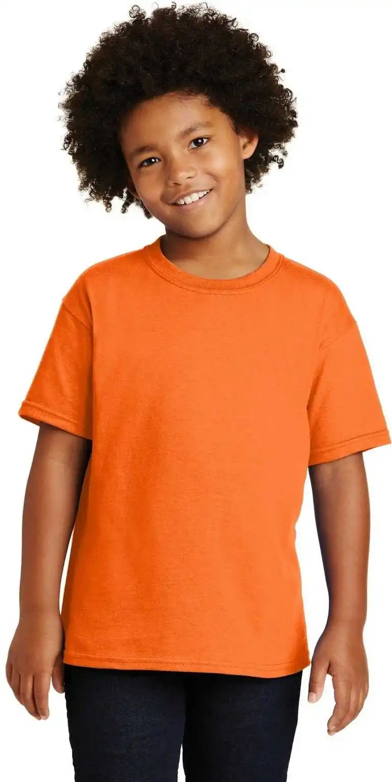 Gildan 5000b Youth Heavy Cotton 100% t Shirt S. Orange
