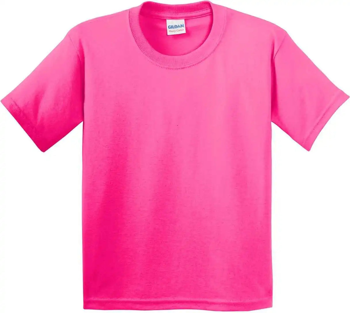 Gildan 5000b Youth Heavy Cotton 100% t Shirt Safety Pink