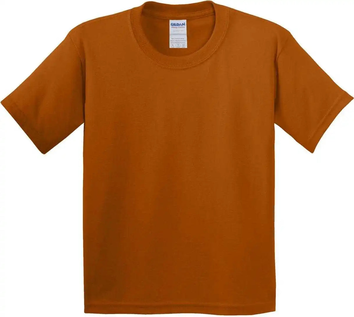 Gildan 5000b Youth Heavy Cotton 100% t Shirt Texas Orange