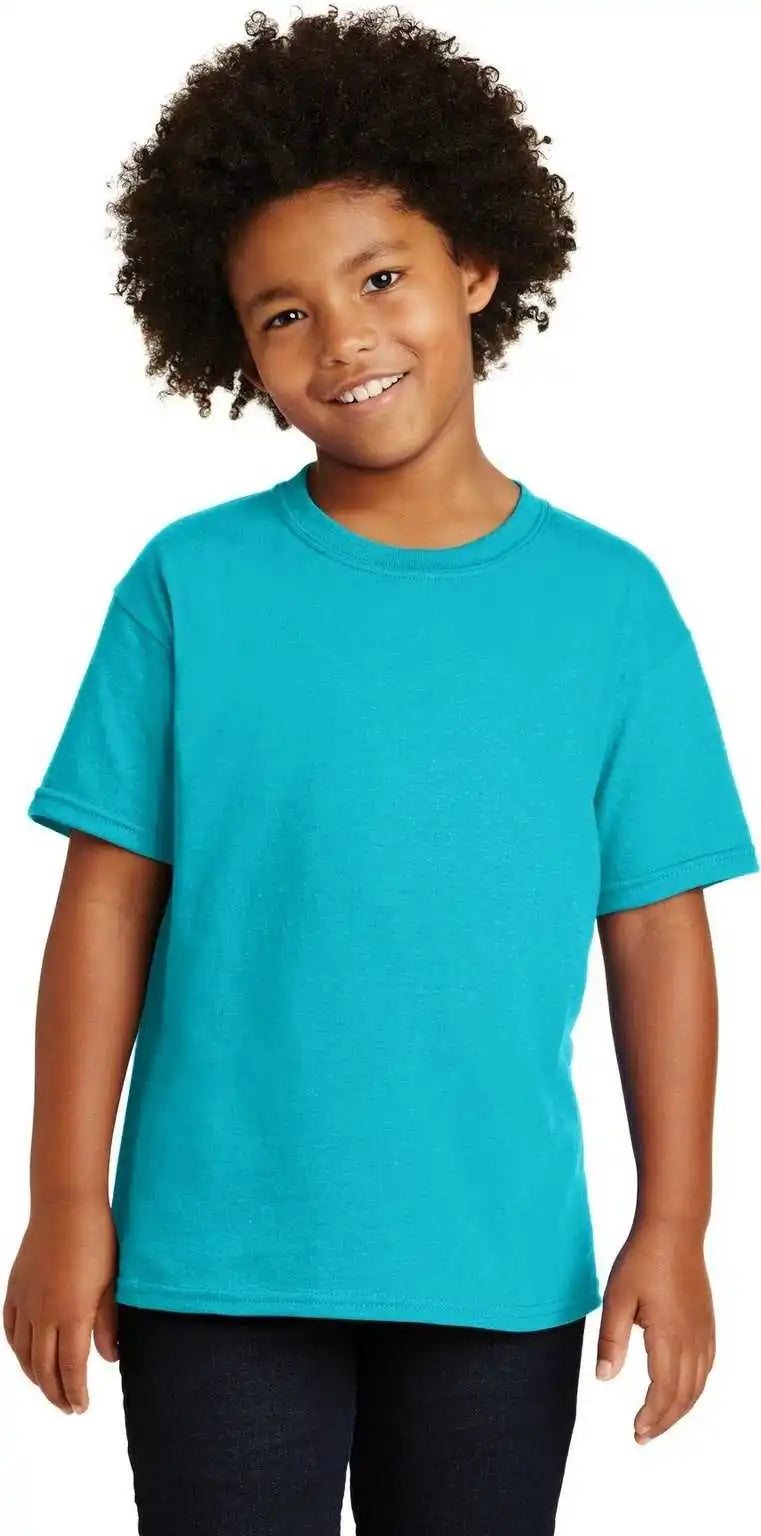 Gildan 5000b Youth Heavy Cotton 100% t Shirt Tropical Blue