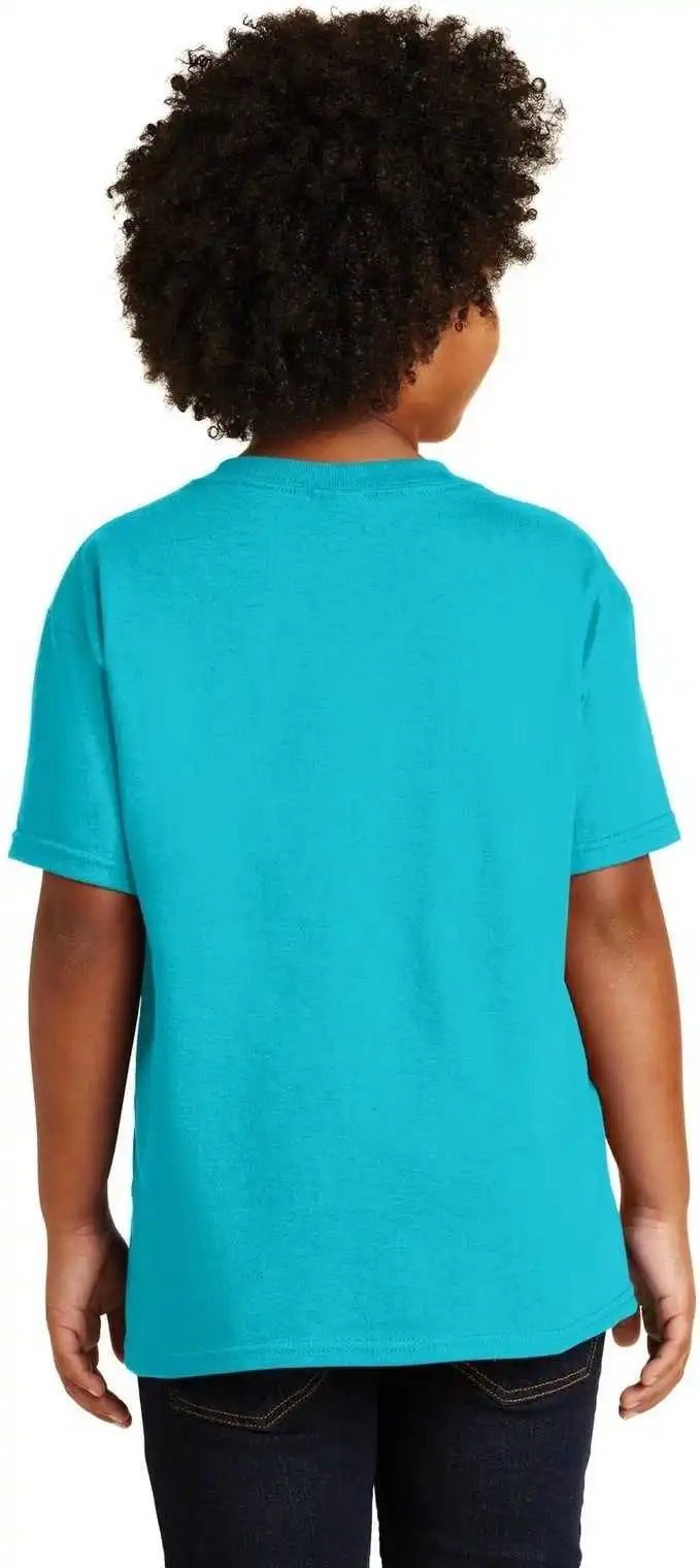 Gildan 5000b Youth Heavy Cotton 100% t Shirt Tropical Blue