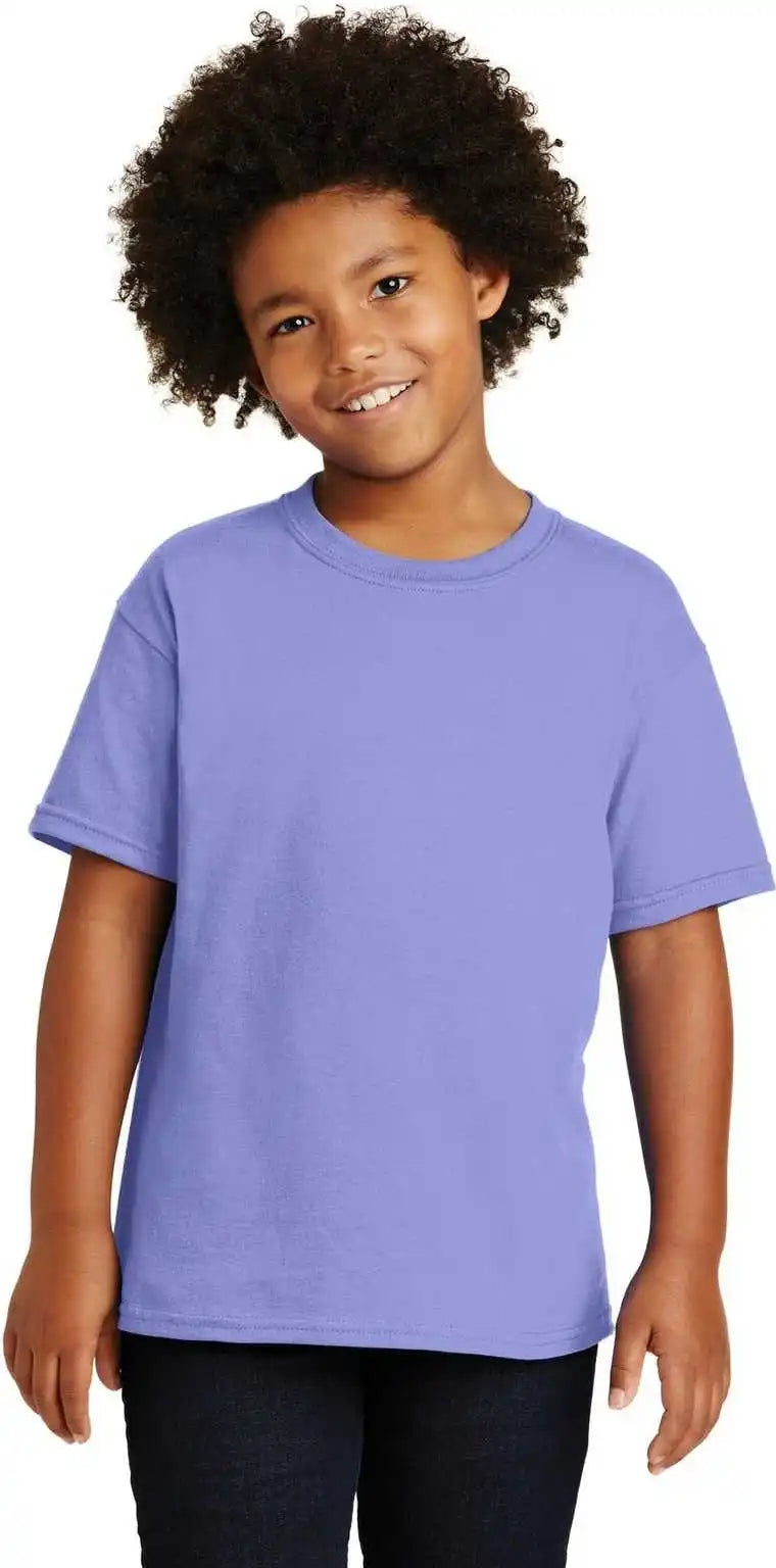 Gildan 5000b Youth Heavy Cotton 100% t Shirt Violet