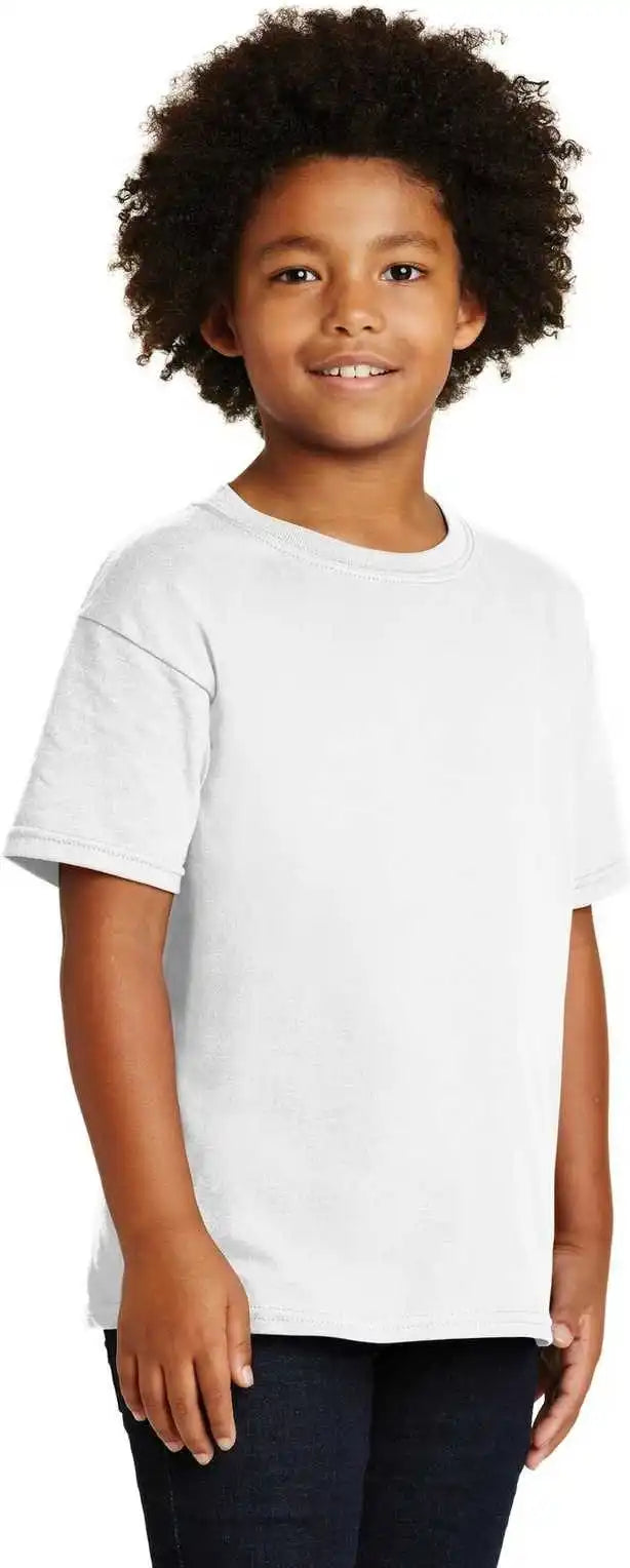 Gildan 5000b Youth Heavy Cotton 100% T-shirt - White