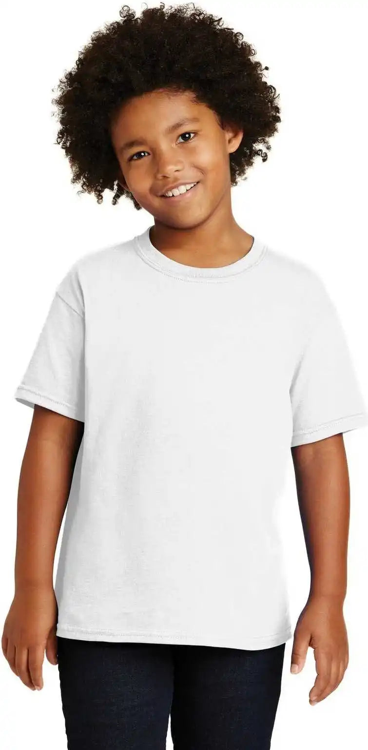 Gildan 5000b Youth Heavy Cotton 100% T-shirt - White