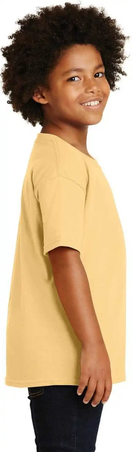Gildan 5000b Youth Heavy Cotton 100% t Shirt Yellow Haze