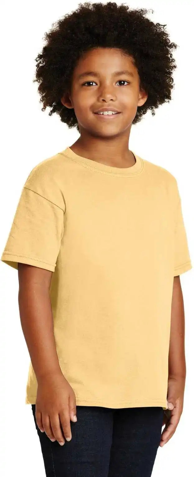 Gildan 5000b Youth Heavy Cotton 100% t Shirt Yellow Haze