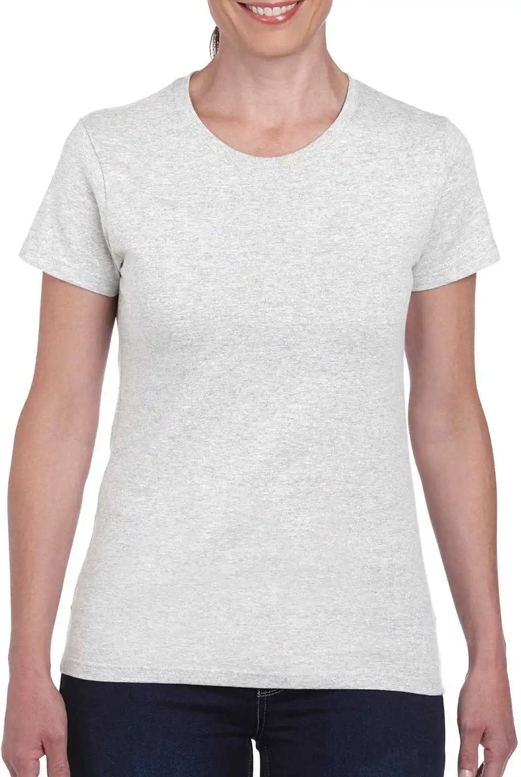 Gildan 5000l Ladies Heavy Cotton 100% T-shirt - Ash Grey