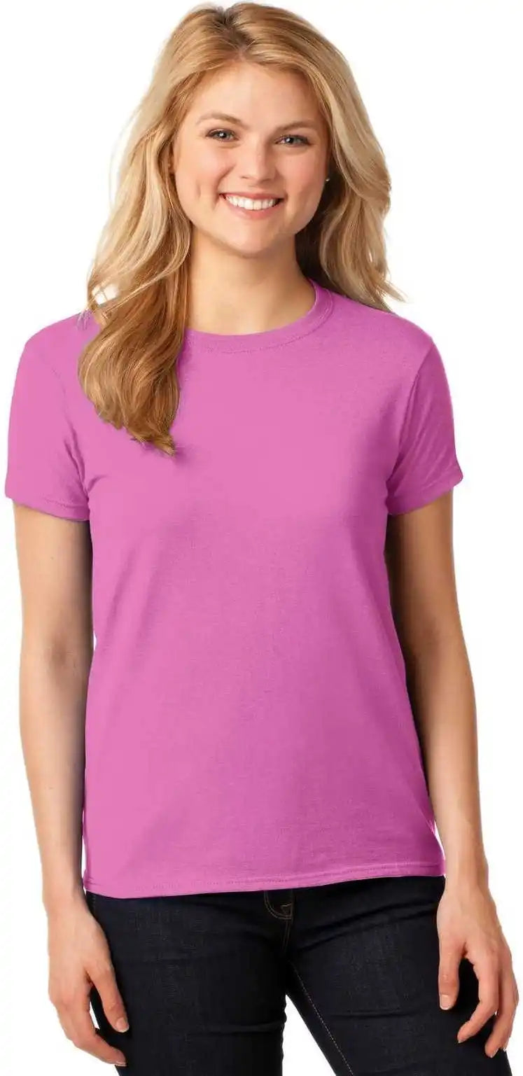 Gildan 5000l Ladies Heavy Cotton 100% t Shirt Azalea