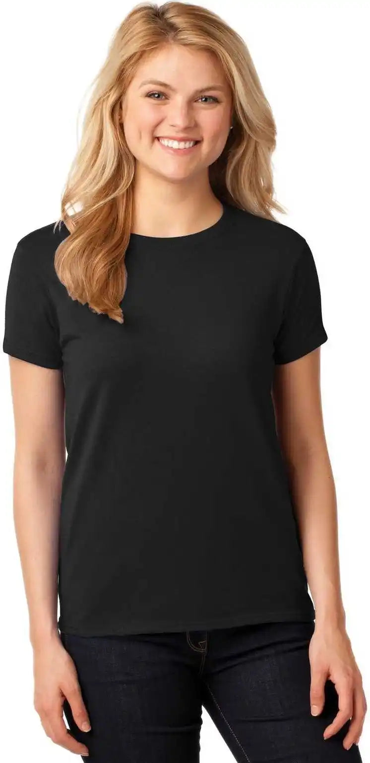 Gildan 5000l Ladies Heavy Cotton 100% t Shirt Black