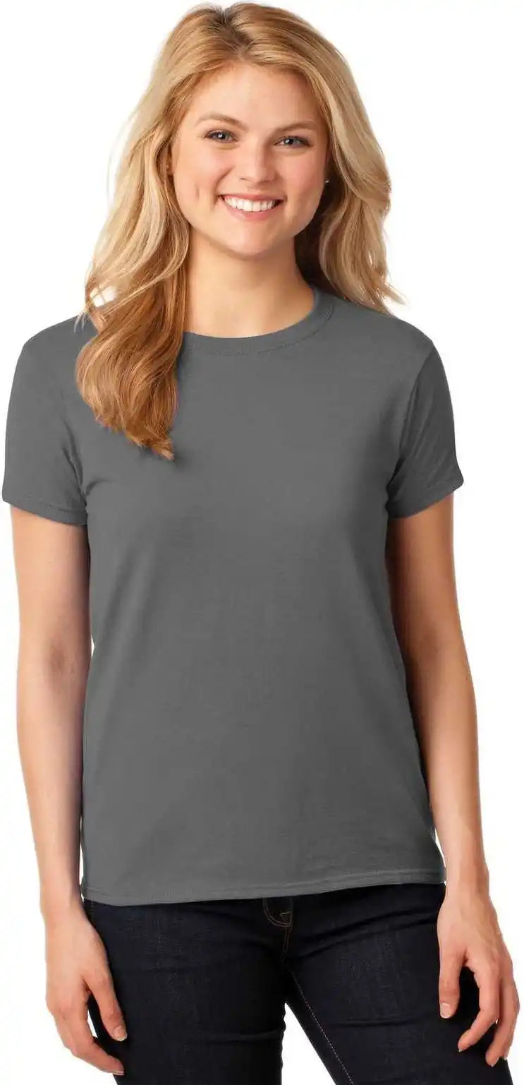 Gildan 5000l Ladies Heavy Cotton 100% t Shirt Charcoal