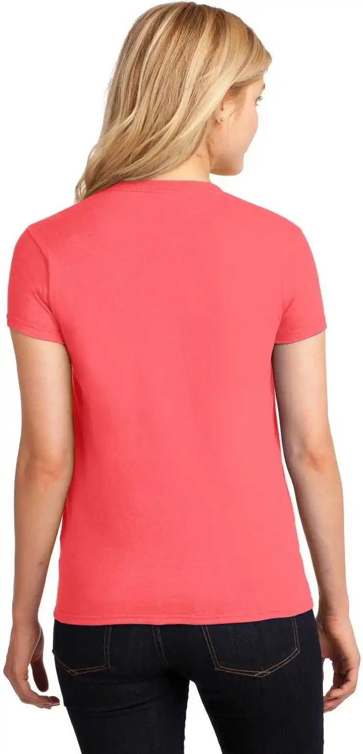 Gildan 5000l Ladies Heavy Cotton 100% t Shirt Coral Silk