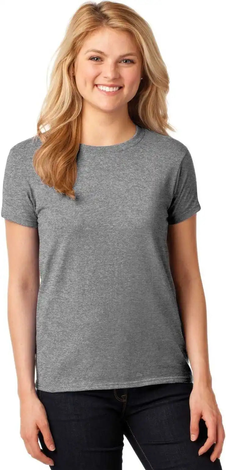 Gildan 5000l Ladies Heavy Cotton 100% t Shirt Graphite Heather