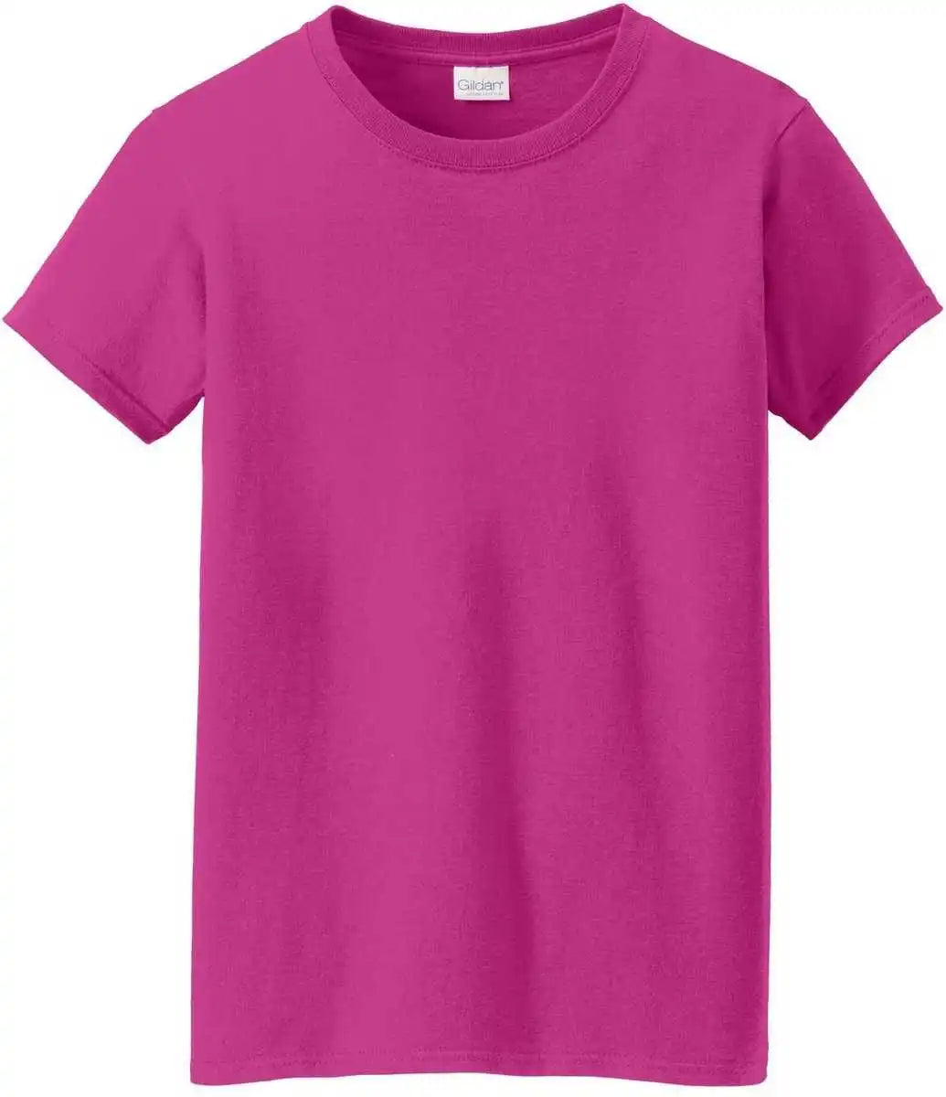 Gildan 5000l Ladies Heavy Cotton 100% t Shirt Heliconia
