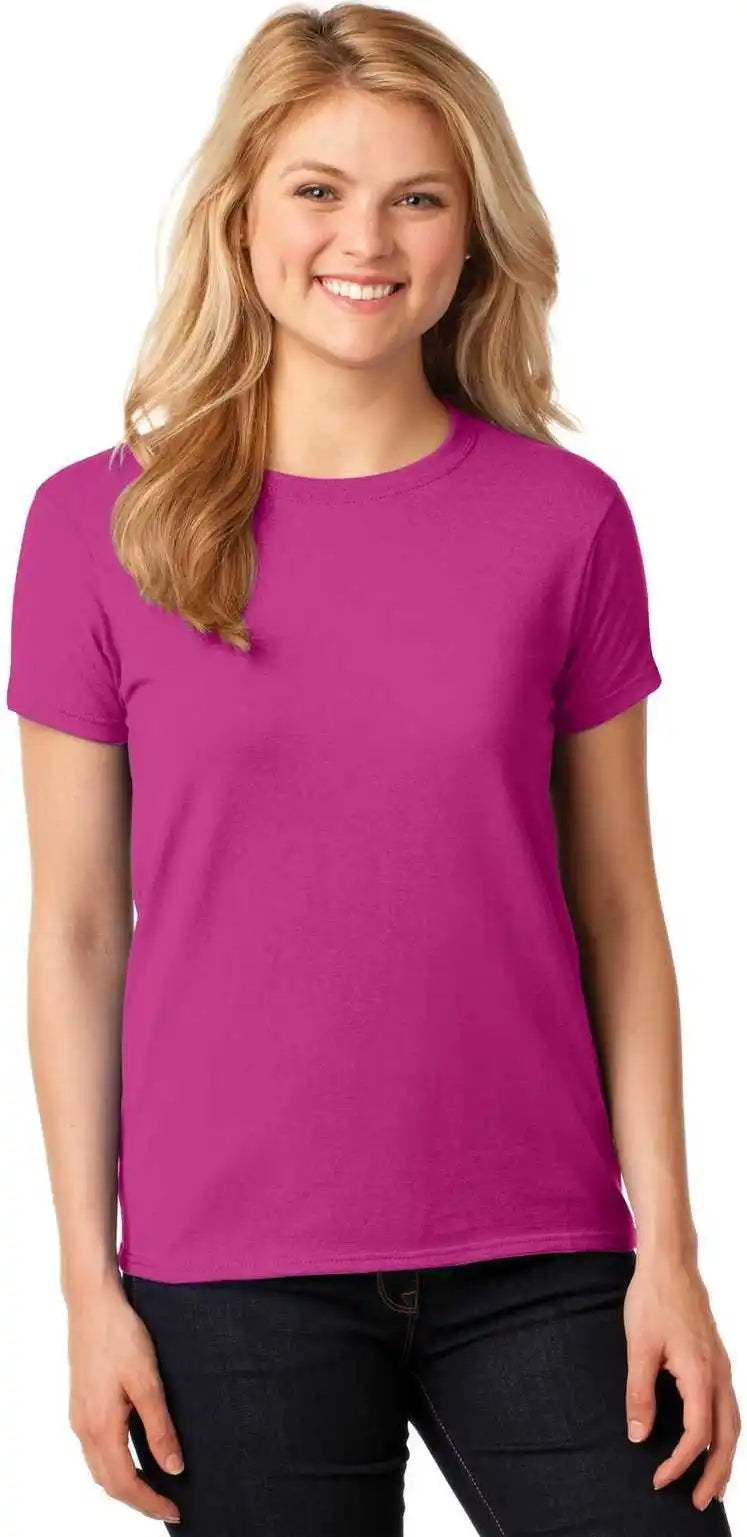 Gildan 5000l Ladies Heavy Cotton 100% t Shirt Heliconia