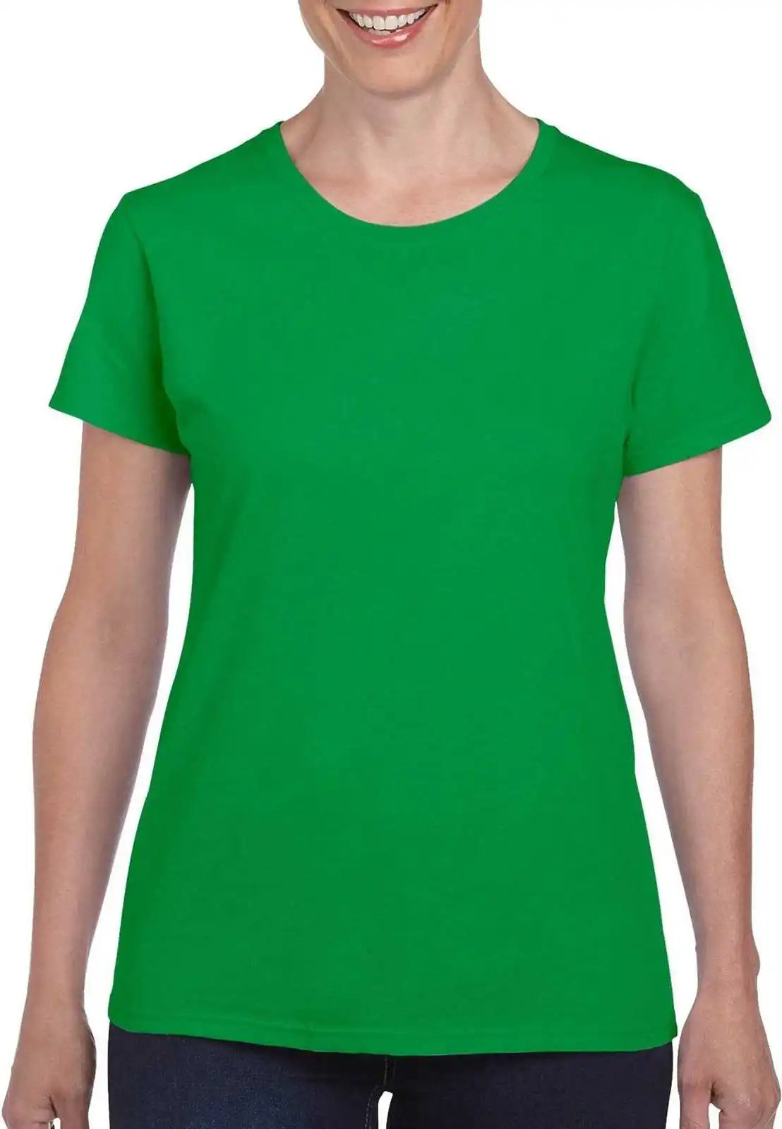 Gildan 5000l Ladies Heavy Cotton 100% t Shirt Irish Green
