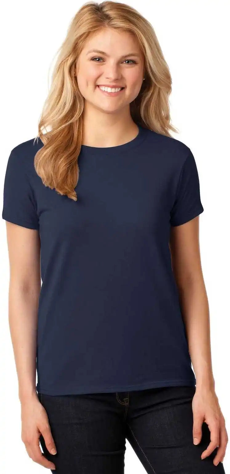 Gildan 5000l Ladies Heavy Cotton 100% t Shirt Navy