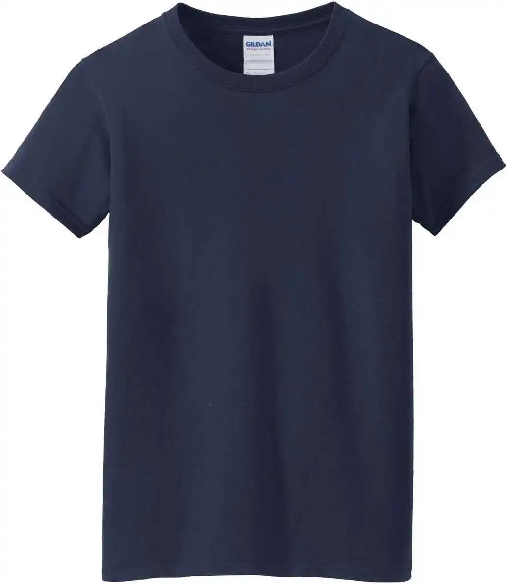 Gildan 5000l Ladies Heavy Cotton 100% t Shirt Navy