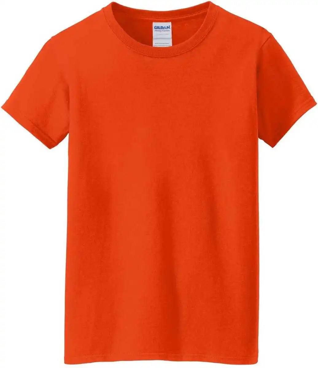 Gildan 5000l Ladies Heavy Cotton 100% t Shirt Orange