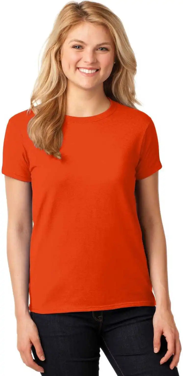 Gildan 5000l Ladies Heavy Cotton 100% t Shirt Orange