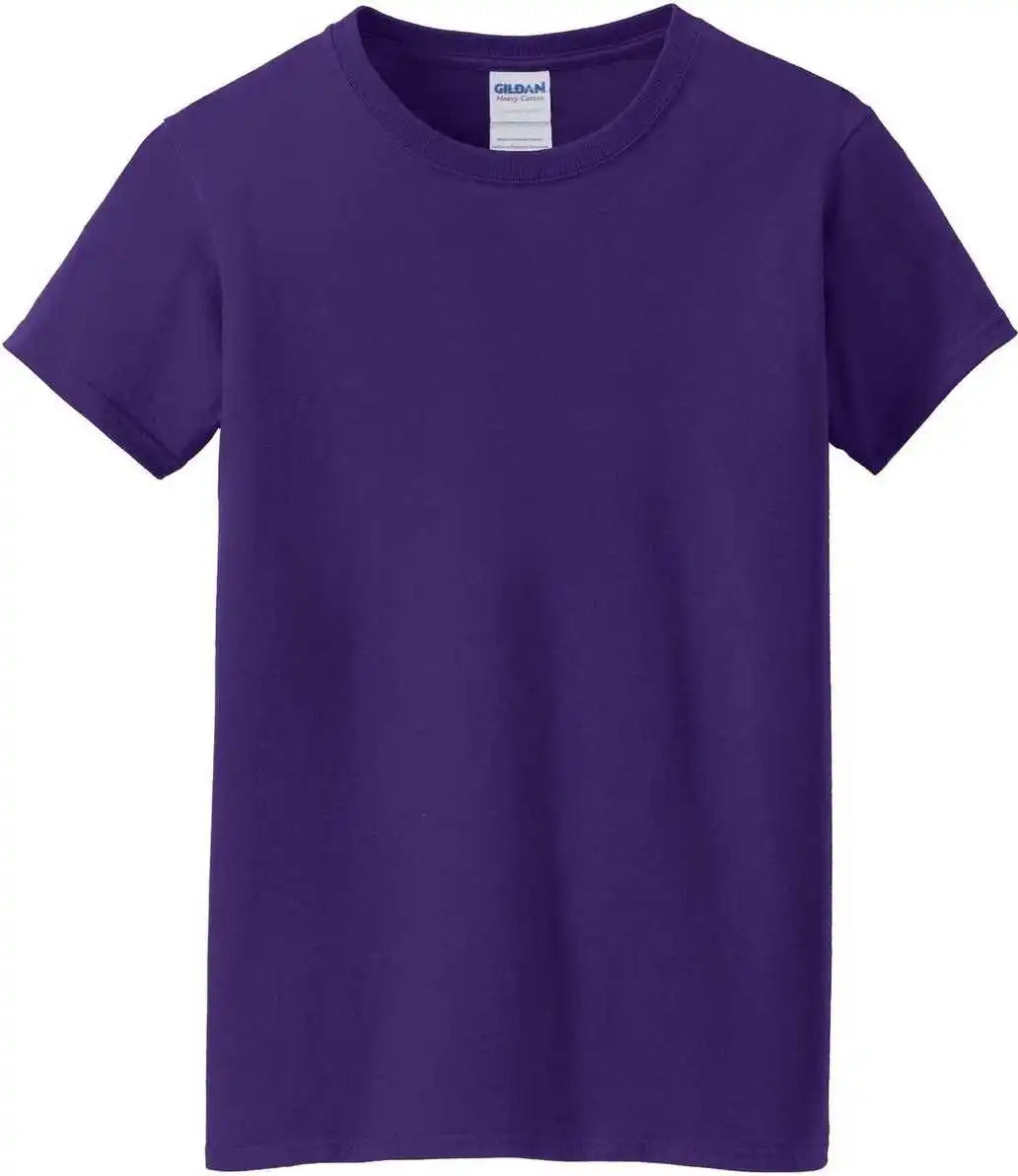Gildan 5000l Ladies Heavy Cotton 100% t Shirt Purple