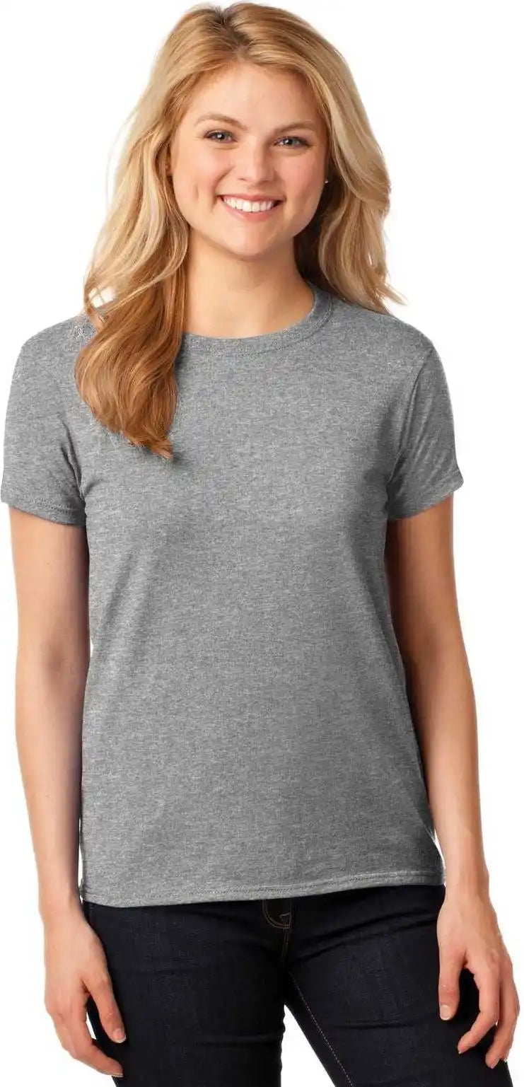 Gildan 5000l Ladies Heavy Cotton 100% t Shirt Sport Gray