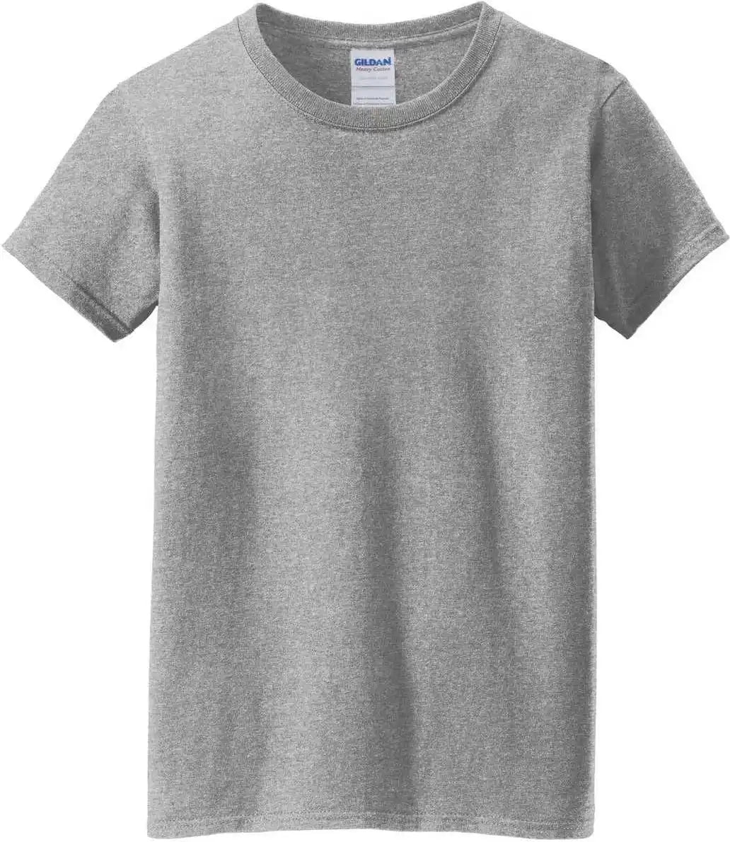 Gildan 5000l Ladies Heavy Cotton 100% t Shirt Sport Gray