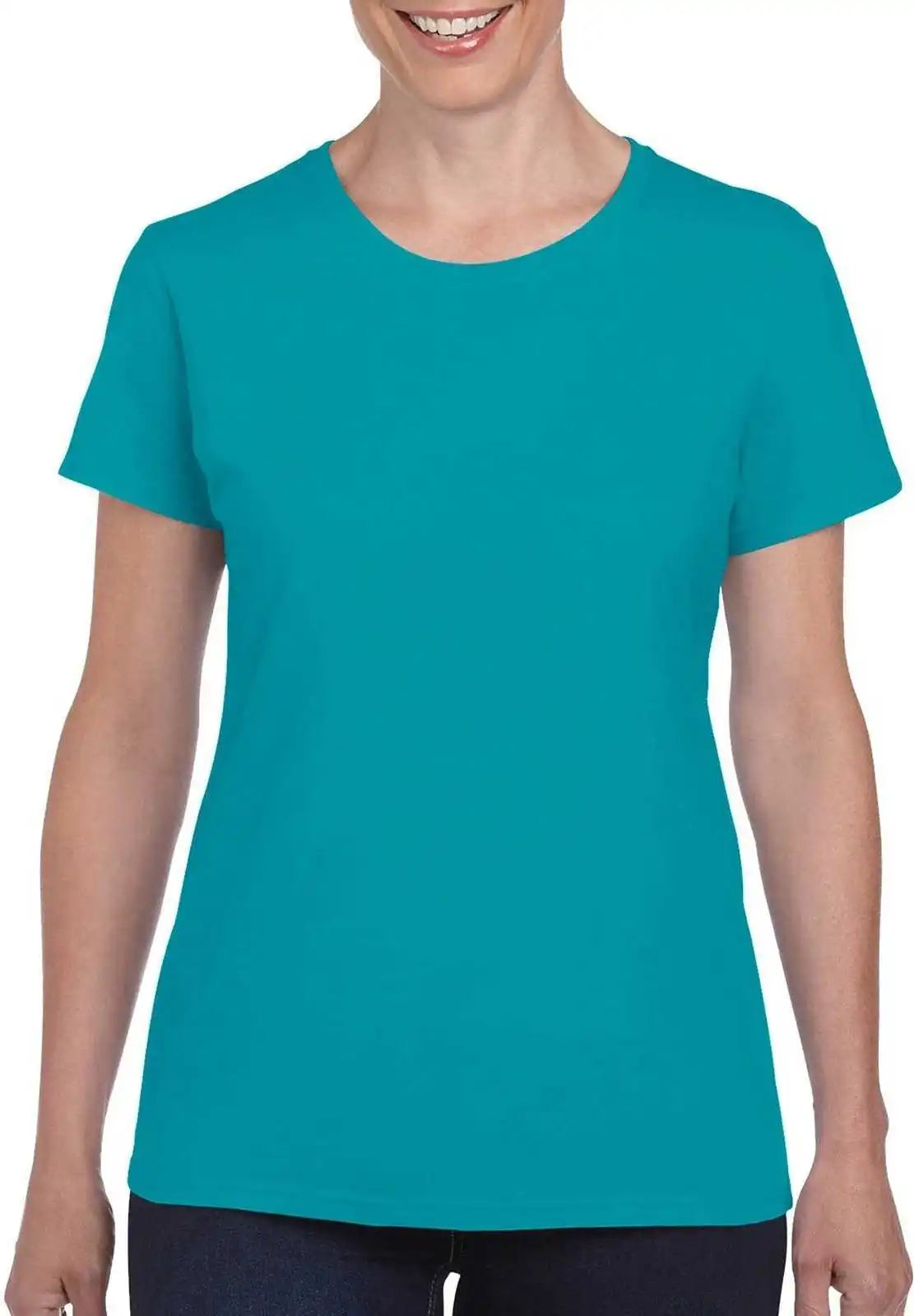 Gildan 5000l Ladies Heavy Cotton 100% t Shirt Tropical Blue