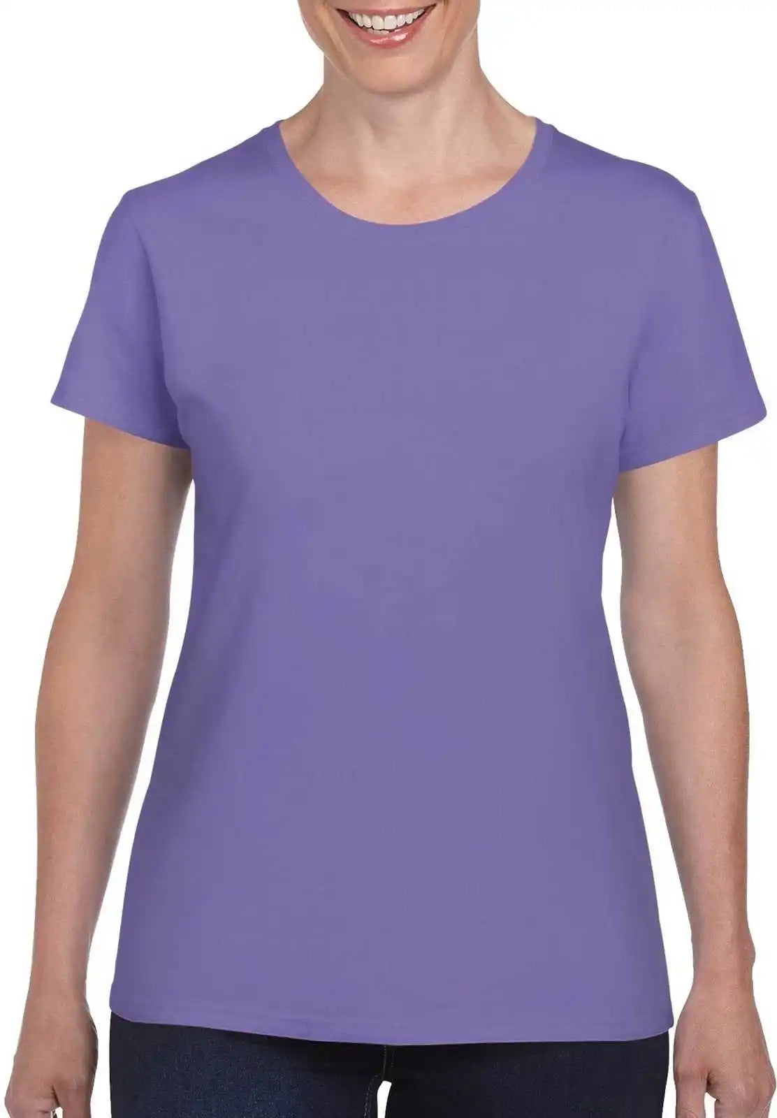 Gildan 5000l Ladies Heavy Cotton 100% t Shirt Violet