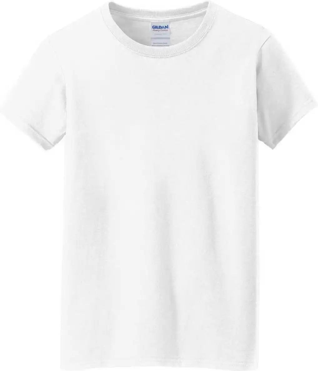 Gildan 5000l Ladies Heavy Cotton 100% T-shirt - White