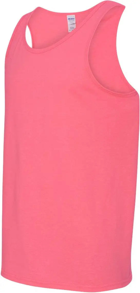 Gildan 5200g Heavy Cotton Tank Top - 5200 - Safety Pink - Adult s
