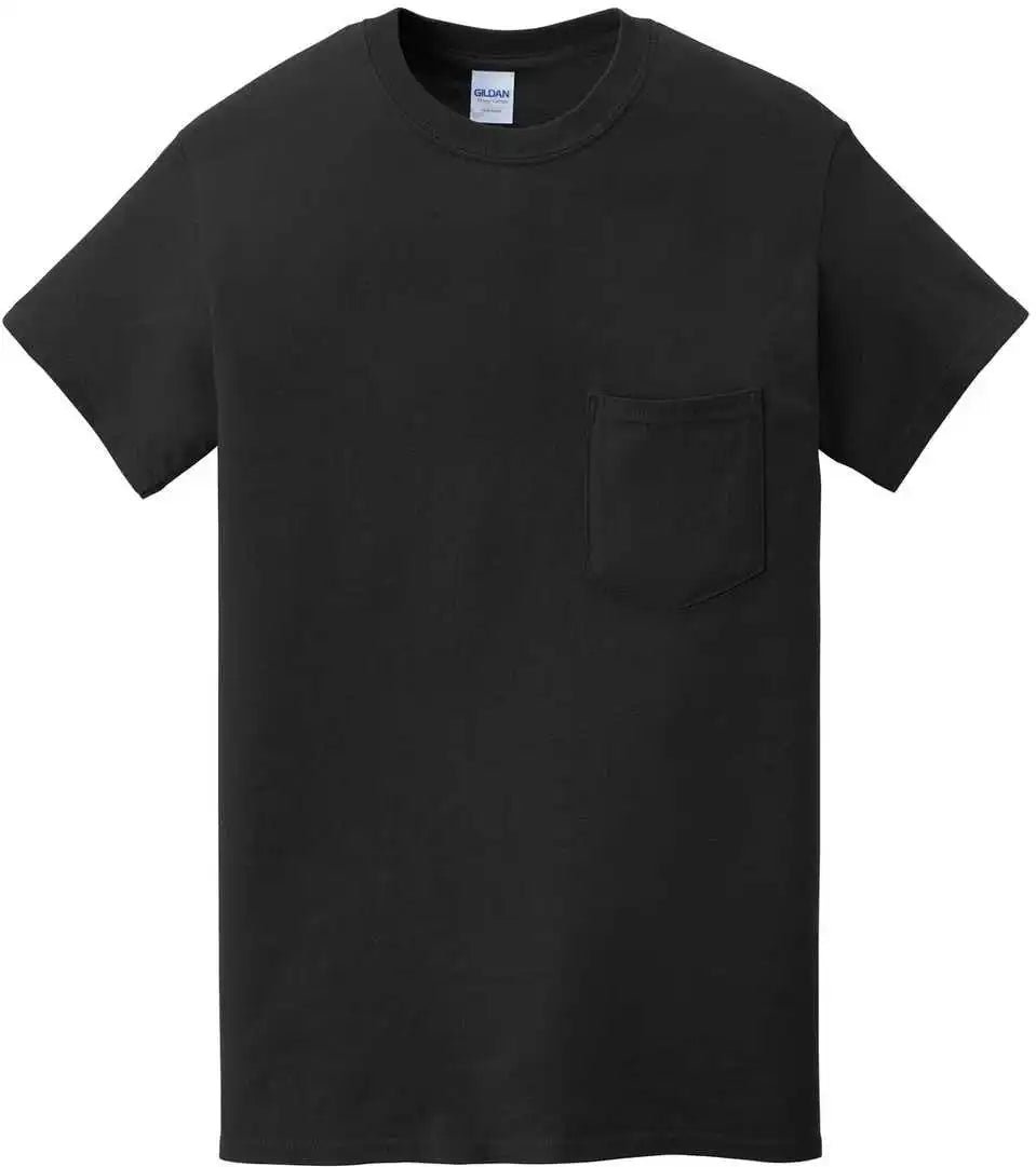 Gildan 5300 Heavy Cotton 100% Pocket t Shirt Black