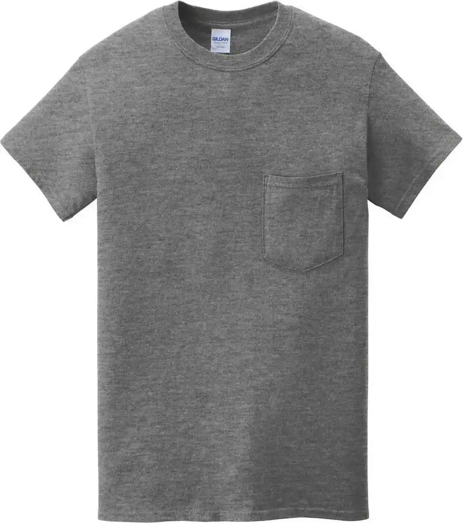 Gildan 5300 Heavy Cotton 100% Pocket t Shirt Graphite Heather